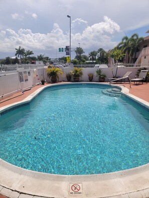 Pool - Charming 1-bedroom apartment with WiFi, AC in beautiful Dania Beach unit 202 (Dania Beach)