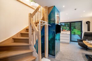 Interior - Chalet 'Waldlux Luxus- Brennhus' with Mountain View, Private Terrace and Wi-Fi (Kappelrodeck-Waldulm)