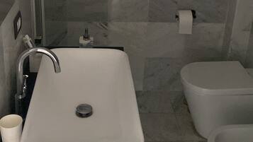 Dusche, Haartrockner, Bidet, Handtücher
