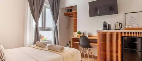 1 室のベッドルーム、アイロン / アイロン台、WiFi