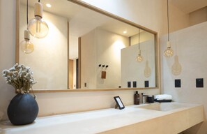 Hair dryer, towels