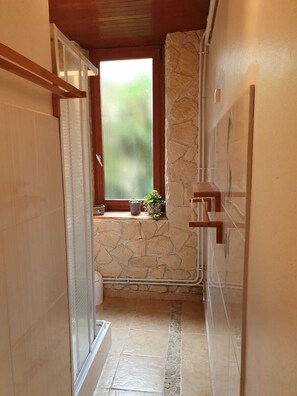 Een haardroger, zeep, toiletpapier