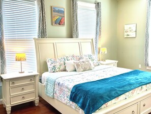 3 bedrooms, desk, iron/ironing board, travel cot