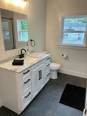 Dutxa, assecador de cabells, tovalloles i sabó 