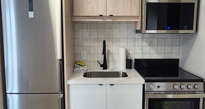 Balcony Studio Unit Queen Bed overlooking the city in Prime Downtown Location