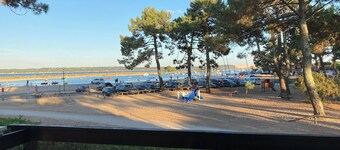Beach at the foot of the apartment. Near Cap Ferret lighthouse. View of the sea and Pyla Dune