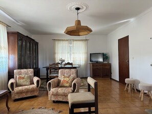 TV, fireplace, DVD player, books - Villa Mendes Oliva (Almeida)