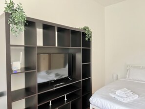 1 bedroom, iron/ironing board, travel crib, WiFi