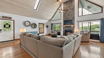 TV, fireplace, video games