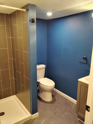 Shower, towels, soap, shampoo - Large 3-bedroom house in charming Bay City with WiFi, AC. Enjoyable getaway (Bay City)