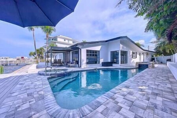 Outdoor pool, a heated pool