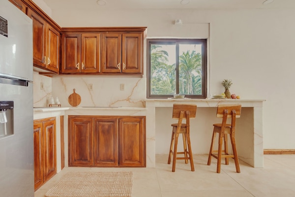 Vila superluxo, piscina particular, vista para a montanha | Cozinha privada | Máquina de café expresso