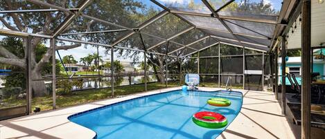 Et oppvarmet basseng