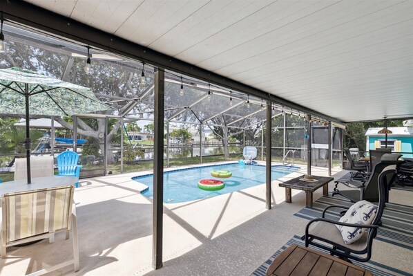 A heated pool