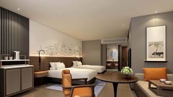 Deluxe Double or Twin Room, City View | In-room safe, desk, laptop workspace, blackout curtains