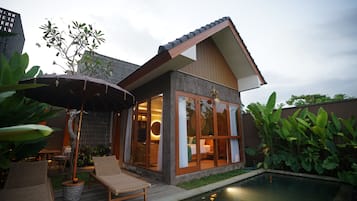 Vila Deluks, pemandangan lembah | Teras/patio