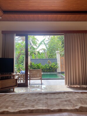 Villa familiare, 1 camera da letto, patio, vista piscina | Vista giardino