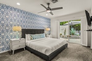 4 habitaciones, tabla de planchar con plancha, wifi y ropa de cama