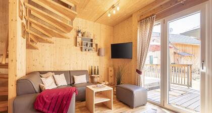 Inviting chalet with sauna