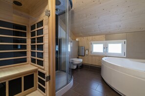 Douche, sèche-cheveux