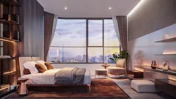 Grand Suite, 1 Bedroom, Club Lounge Access, Harbor View | 4 bedrooms, Egyptian cotton sheets, premium bedding, down comforters