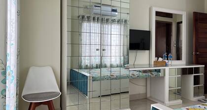 Roof top One Bed Fully Furnished Apartment with Kitchen, small Living & Bathroom