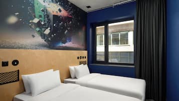 Kamar Twin, 2 Tempat Tidur Twin | Tirai kedap cahaya, Wi-Fi gratis, dan seprai linen