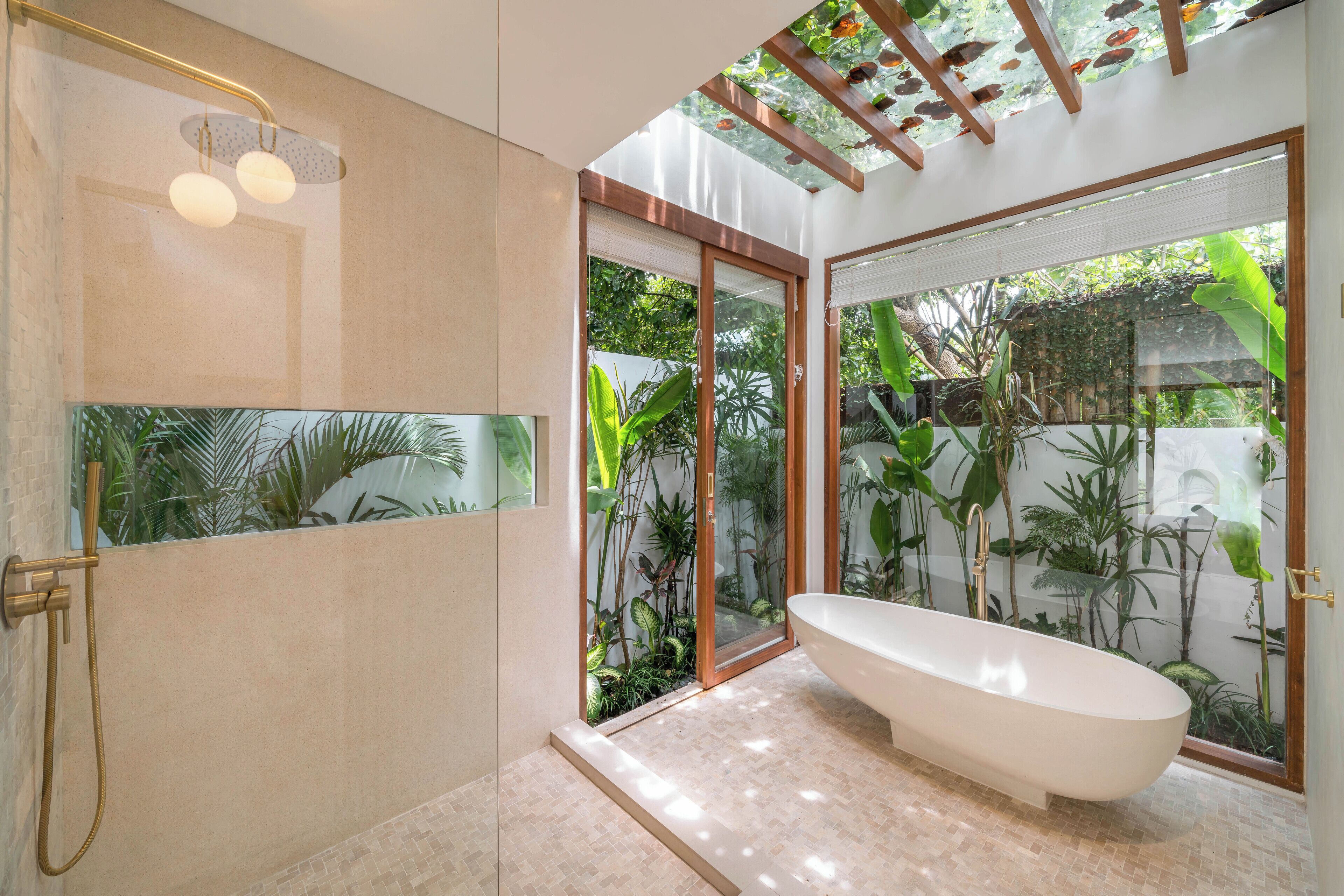 Deluxe-Villa, Poolblick | Badezimmer