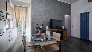 Appartamento Comfort, 1 letto matrimoniale con divano letto, cucina | Cucina privata | Bollitore elettrico, tostapane