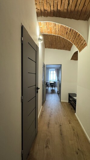 Deluxe Apartment, City View | Minibar, blackout curtains, soundproofing, free WiFi - Family Apartments Černice (Mojné)