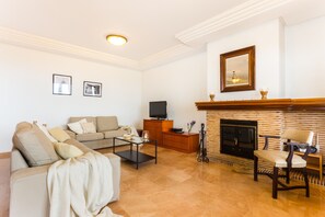 TV, fireplace, table tennis