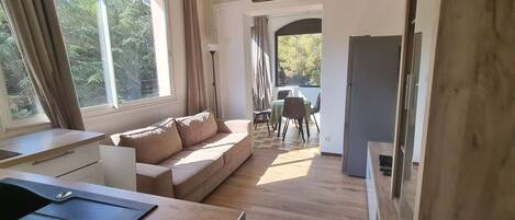 Una televisión, una mesa de tenis de mesa, libros