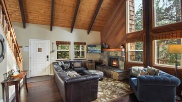 TV, fireplace, video games