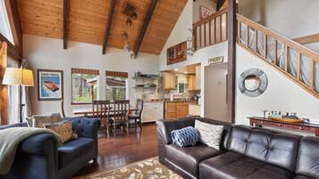 TV, fireplace, video games