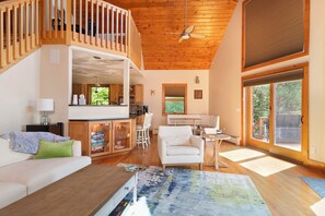 Älytelevisio, takka, työhuone