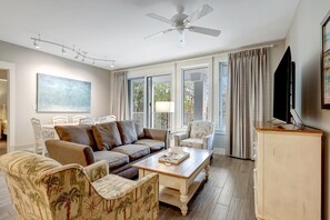 TV - Village of Baytowne Wharf 2-Bedroom Elegance - 4th Floor Condo with Amazing Resort Views at Sandestin Golf and Beach Resort! (Miramar Beach)