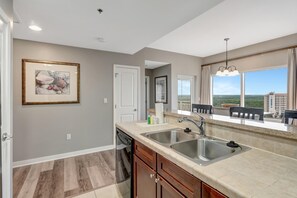 Fridge, microwave, oven, stovetop - Luxury Beachside Serenity: 2 Bedroom, 2 Bathroom with Scenic Balcony, Sun Deck, & Spa Access at Sandestin Golf and Beach Resort! (Miramar Beach)