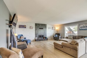 House (4 Bedrooms) | Interior - Game Room & Private Dock: Minnesota Lake Escape (Ottertail)