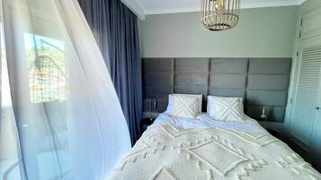 Superior Apartment, Sea View | 2 bedrooms, desk, laptop workspace, blackout curtains