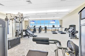 Fitness facility - Beachfront, Lazy River and Slide, New Rental! (Orange Beach)