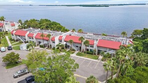 Aerial view - Beautiful Condo with Balcony Bay Views! Short Walk to Beach (Bradenton Beach)
