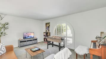 Smart TV, video games, foosball, table tennis