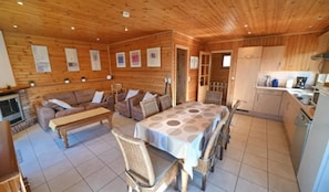 Elite House, 3 Bedrooms | Living room | Fireplace, DVD player - Holiday Home With a Panoramic View of the Ourthe, on a Quietly Located Property (La Roche-en-Ardenne)