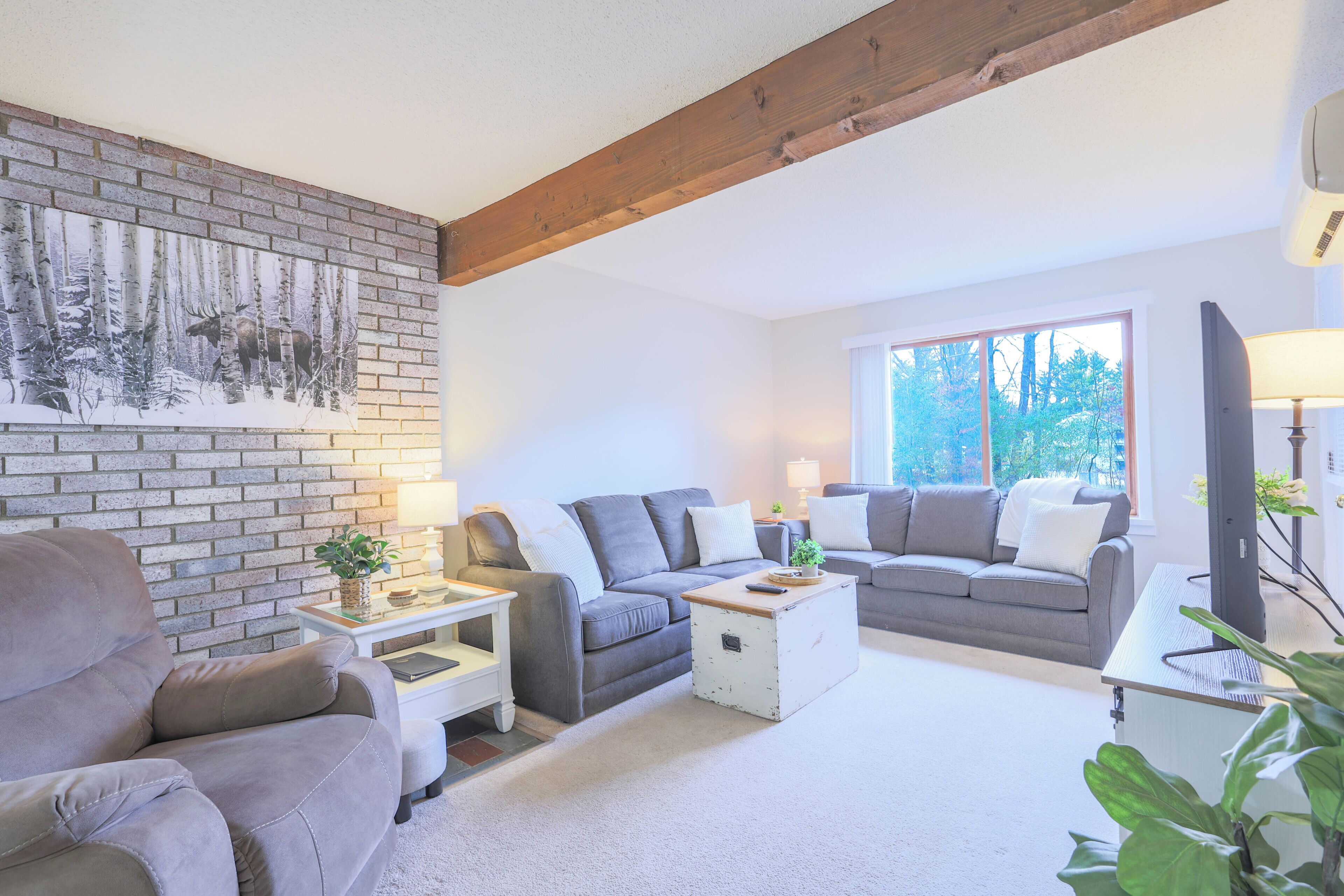 TV, DVD player, table football, ping pong