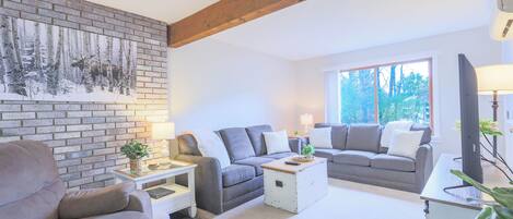 TV, DVD player, table football, ping pong