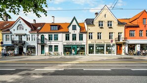 Byutsikt fra overnattingsstedet
