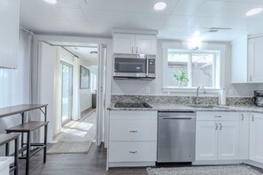 Microwave, oven, stovetop, dishwasher