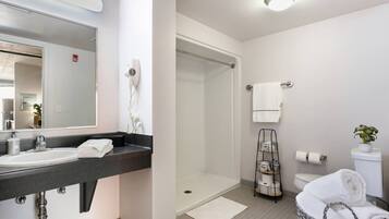Hair dryer, towels