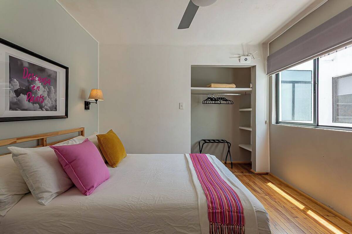 City Apartment, 1 Bedroom, Refrigerator & Microwave | 1 bedroom, desk, laptop workspace, blackout drapes