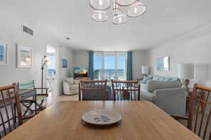 Condo, Multiple Beds (Tristan Towers unit 8C) | Living area | TV - Tristan Towers Unit 8C (Pensacola Beach)